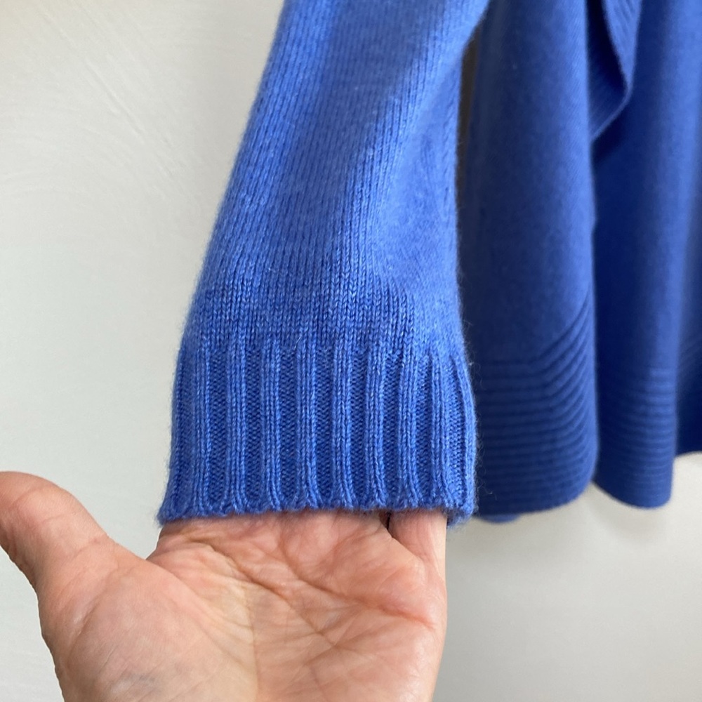 100% Cashmere Lora Piana Yarn Shawl Neck  Sweater Cardigan Made in Italy L - Picture 6 of 11